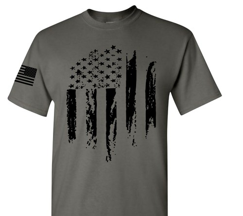 Usa distressed flag shirt - distressed, t-shirt